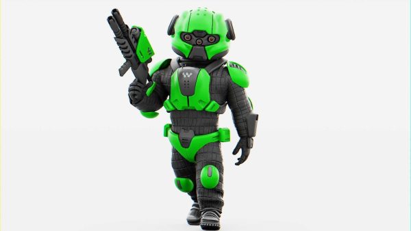 CYBER SOLDIER MECHA  V2  RIGGED