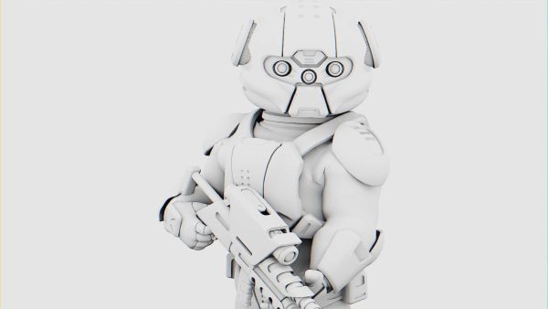 CYBER SOLDIER MECHA  V2  RIGGED