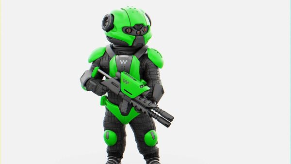 CYBER SOLDIER MECHA  V2  RIGGED