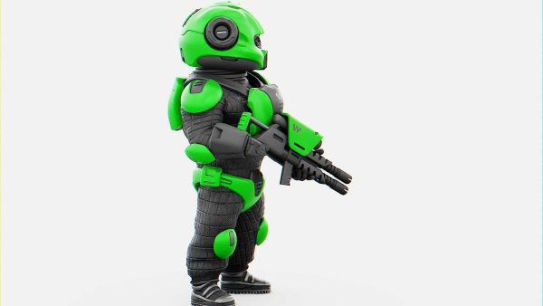 CYBER SOLDIER MECHA  V2  RIGGED