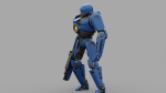 Cyborg cop  rigged