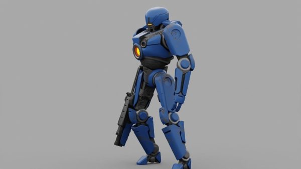 Cyborg cop  rigged
