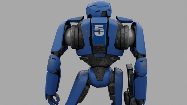 Cyborg cop  rigged