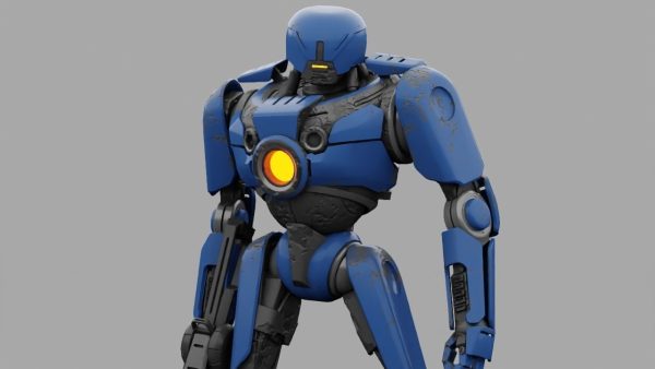 Cyborg cop  rigged