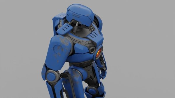 Cyborg cop  rigged