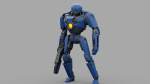 Cyborg cop  rigged