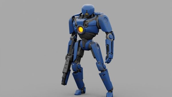 Cyborg cop  rigged