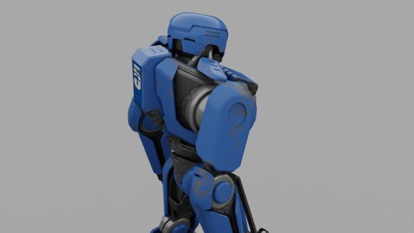Cyborg cop  rigged