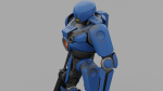 Cyborg cop  rigged