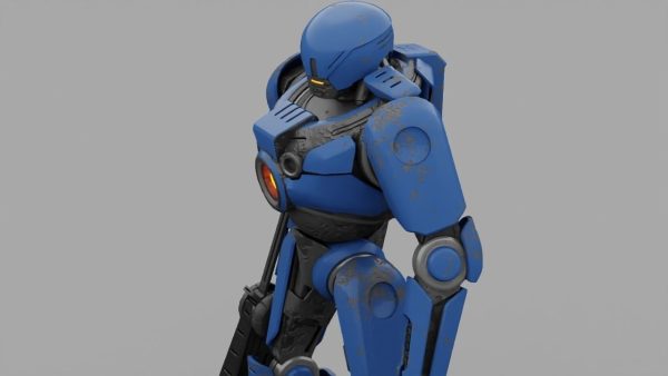 Cyborg cop  rigged