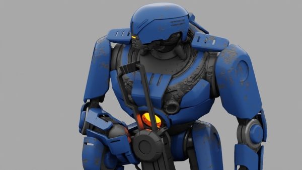 Cyborg cop  rigged