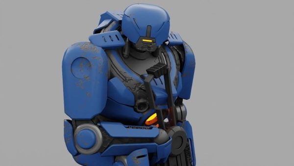 Cyborg cop  rigged