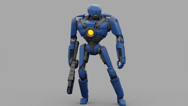 Cyborg cop  rigged