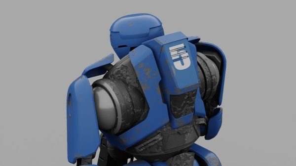 Cyborg cop  rigged