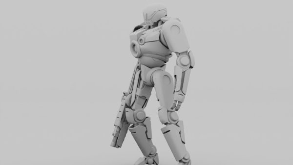 Cyborg cop  rigged