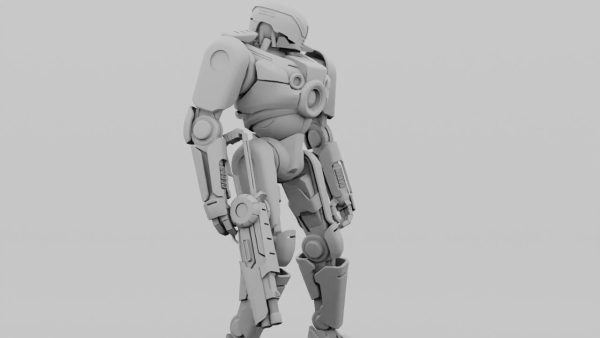 Cyborg cop  rigged