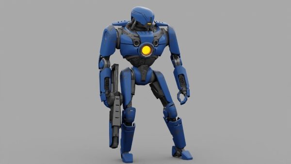 Cyborg cop  rigged