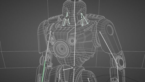 Cyborg cop  rigged