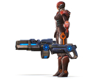 Cyborg Machine Gun with Automatic Rifle and Pistol - 3dsMax