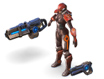 Cyborg Machine Gun with Automatic Rifle and Pistol - 3dsMax