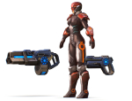 Cyborg Machine Gun with Automatic Rifle and Pistol - 3dsMax