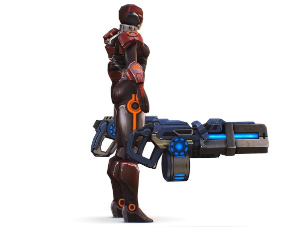 Cyborg Machine Gun with Automatic Rifle and Pistol - 3dsMax