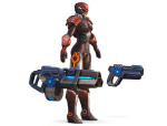 Cyborg Machine Gun with Automatic Rifle and Pistol - 3dsMax