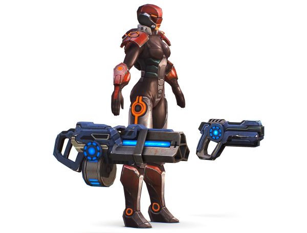 Cyborg Machine Gun with Automatic Rifle and Pistol - 3dsMax