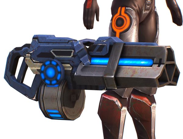 Cyborg Machine Gun with Automatic Rifle and Pistol - 3dsMax