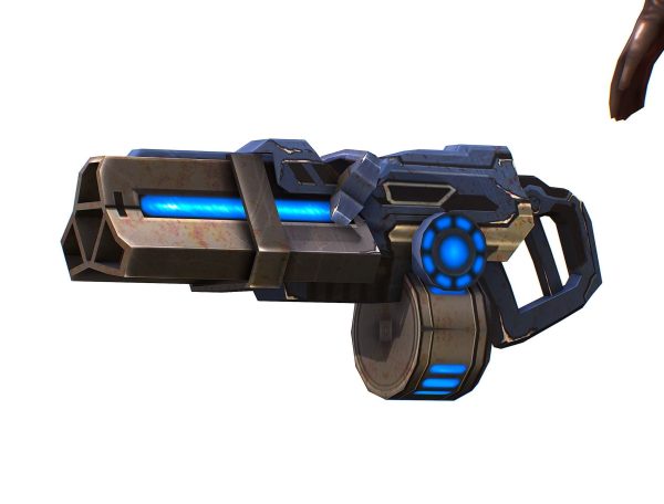 Cyborg Machine Gun with Automatic Rifle and Pistol - 3dsMax