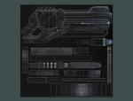 Cyborg Machine Gun with Automatic Rifle and Pistol - 3dsMax