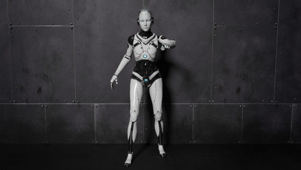 Cyborg Robot  Androgyne RIGGED