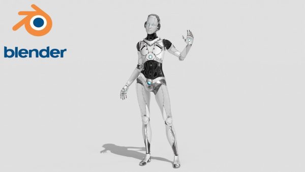 Cyborg Robot  Androgyne RIGGED