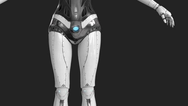 Cyborg Robot  Androgyne RIGGED