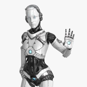 Cyborg Robot  Androgyne RIGGED