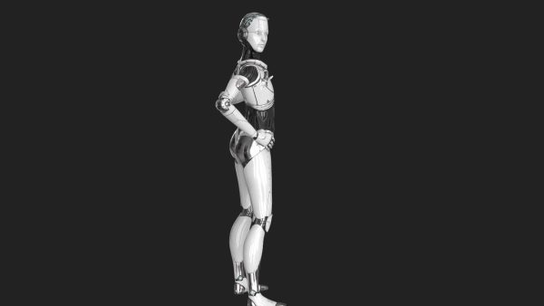 Cyborg Robot  Androgyne RIGGED