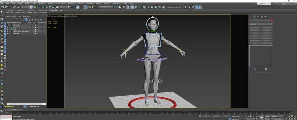 Cyborg Robot  Androgyne RIGGED