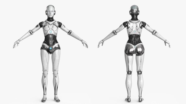 Cyborg Robot  Androgyne RIGGED