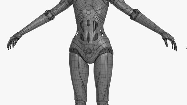 Cyborg Robot  Androgyne RIGGED