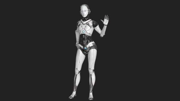 Cyborg Robot  Androgyne RIGGED