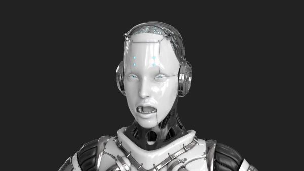 Cyborg Robot  Androgyne RIGGED