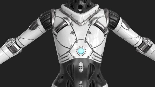 Cyborg Robot  Androgyne RIGGED