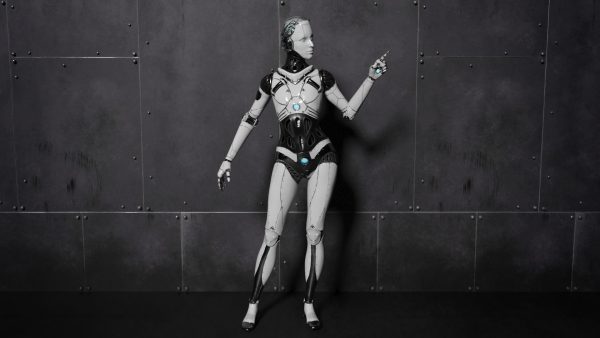 Cyborg Robot  Androgyne RIGGED