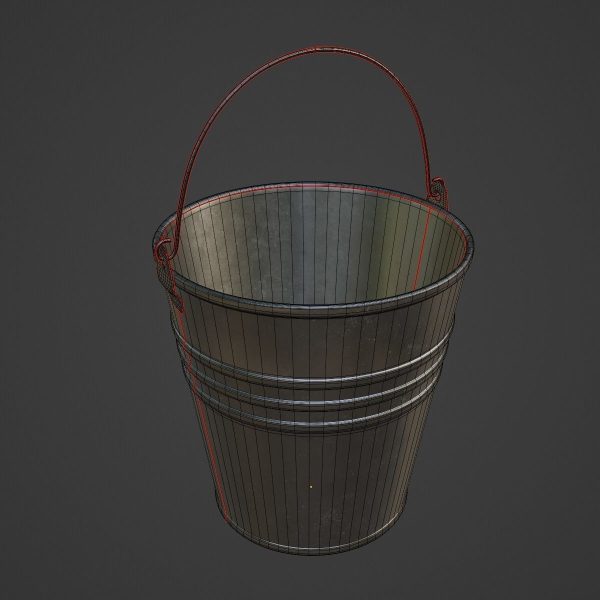 Dark Aged Steel Bucket