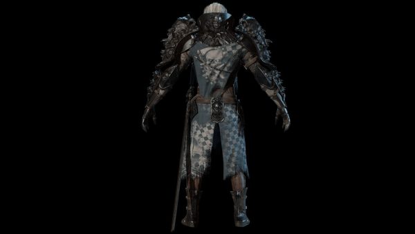 DarkKnight character in armor