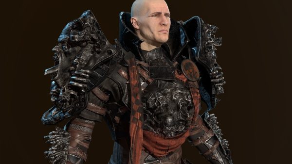 DarkKnight character in armor