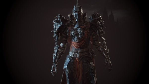 DarkKnight character in armor