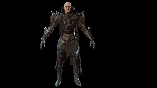 DarkKnight character in armor