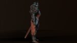 DarkKnight character in armor