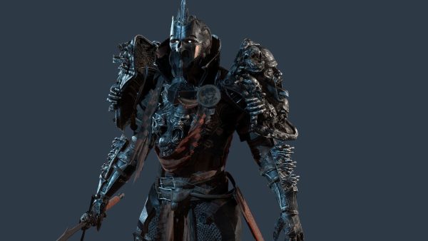 DarkKnight character in armor
